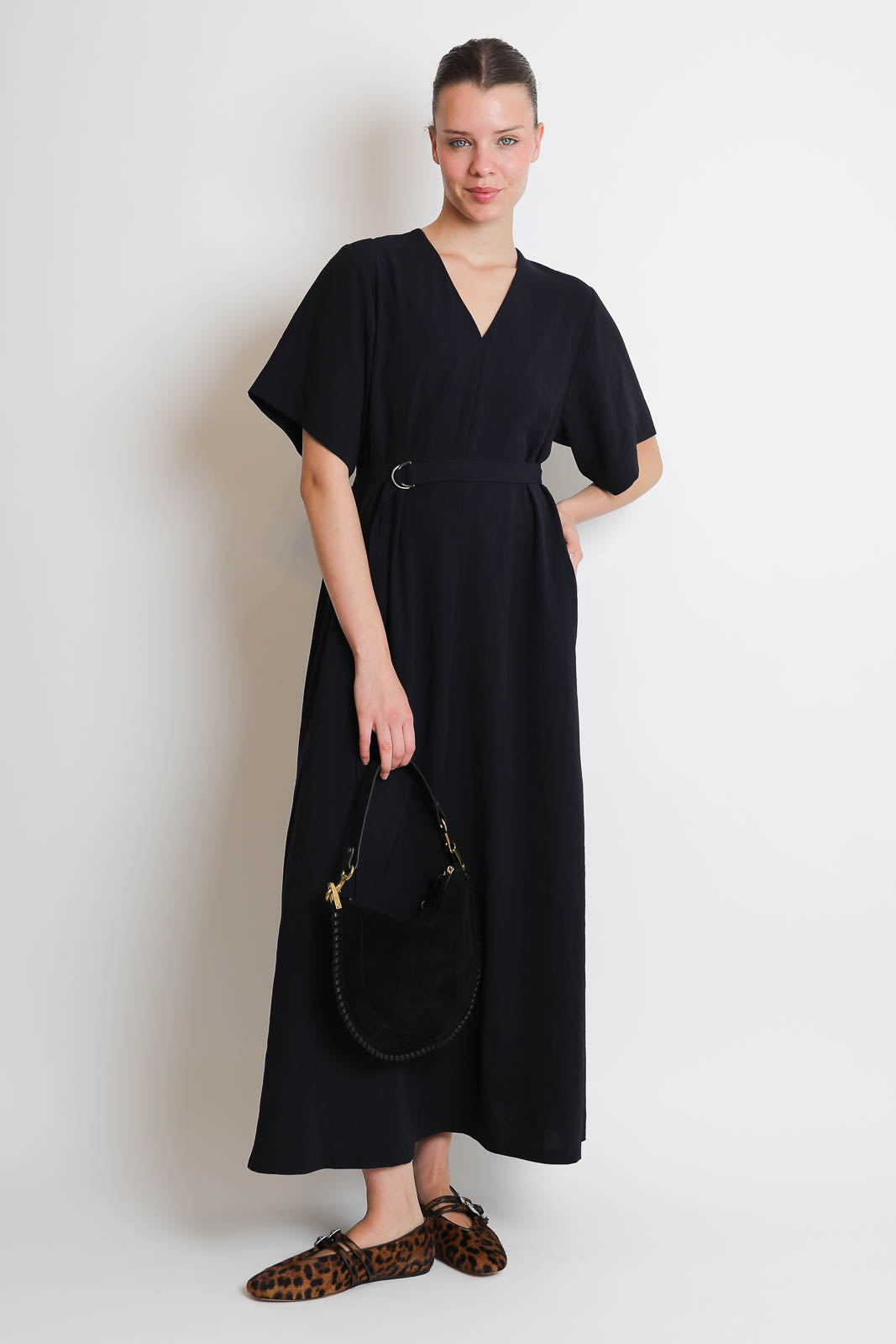 Zenggi, Kleid Japanese Crepe in Midnight Blue