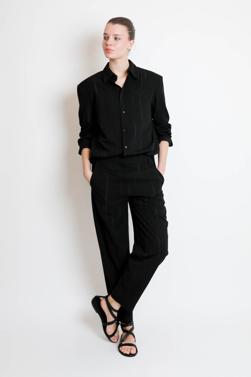 Hose Suiting Reese in Black Multi