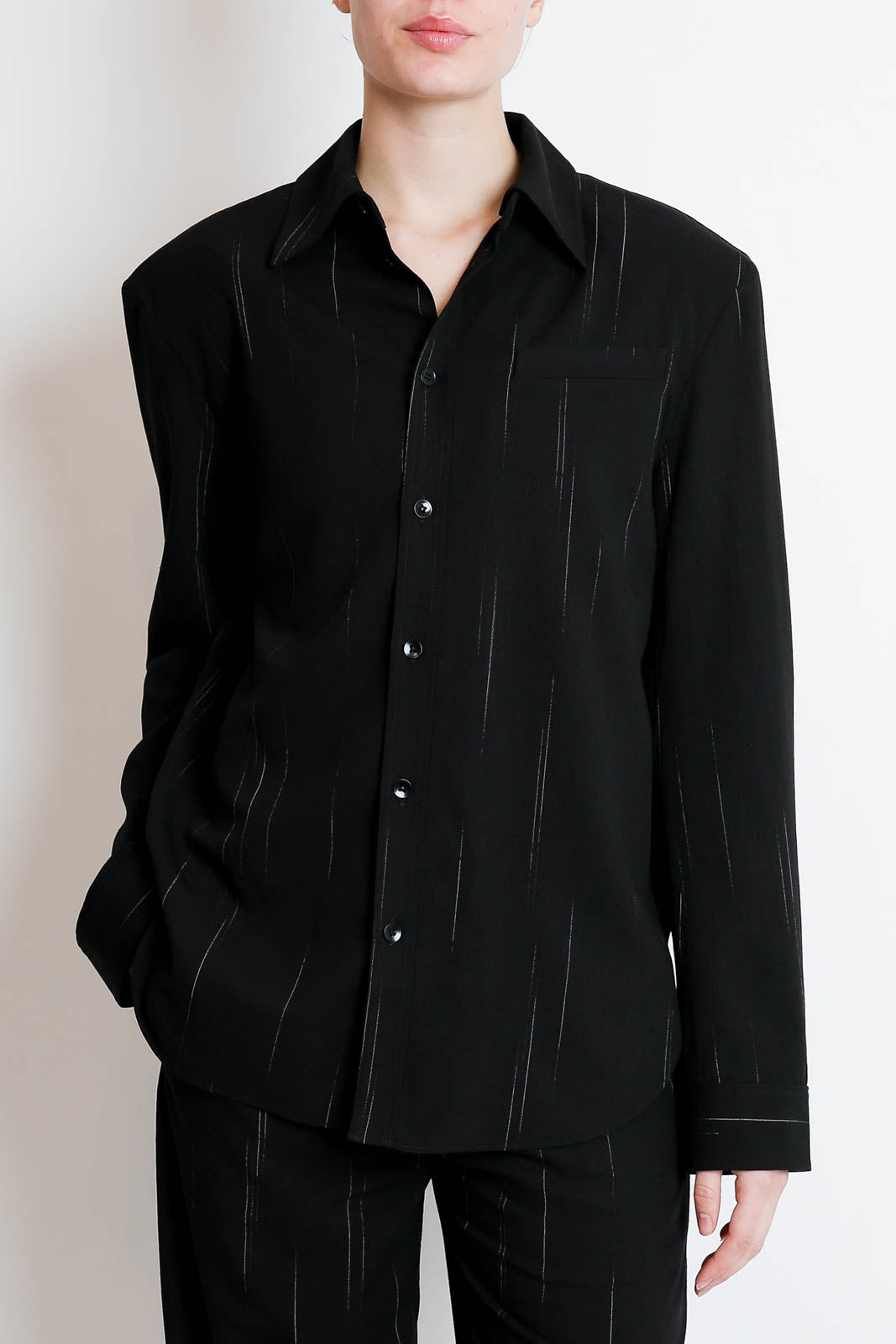 Bluse Suiting Detatched in Black Multi