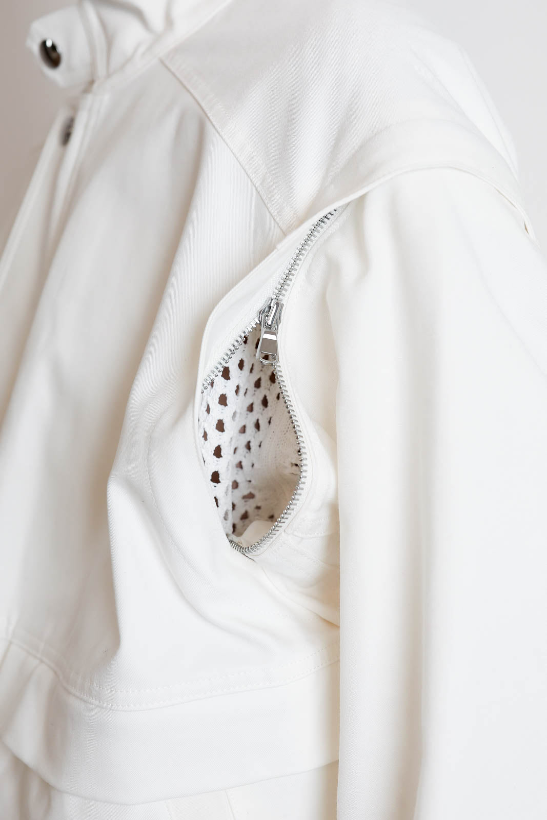 Jacke Patchwork Slicker in Weiss