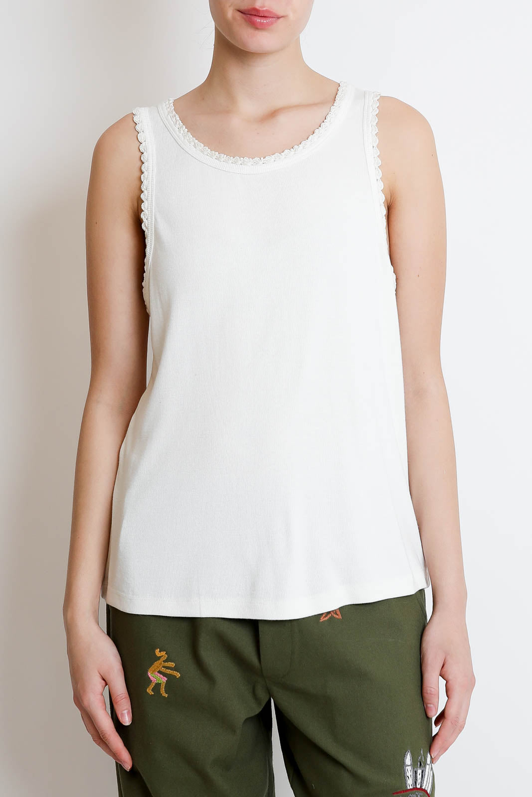 Baziszt, Tank Top Croquet in Weiss