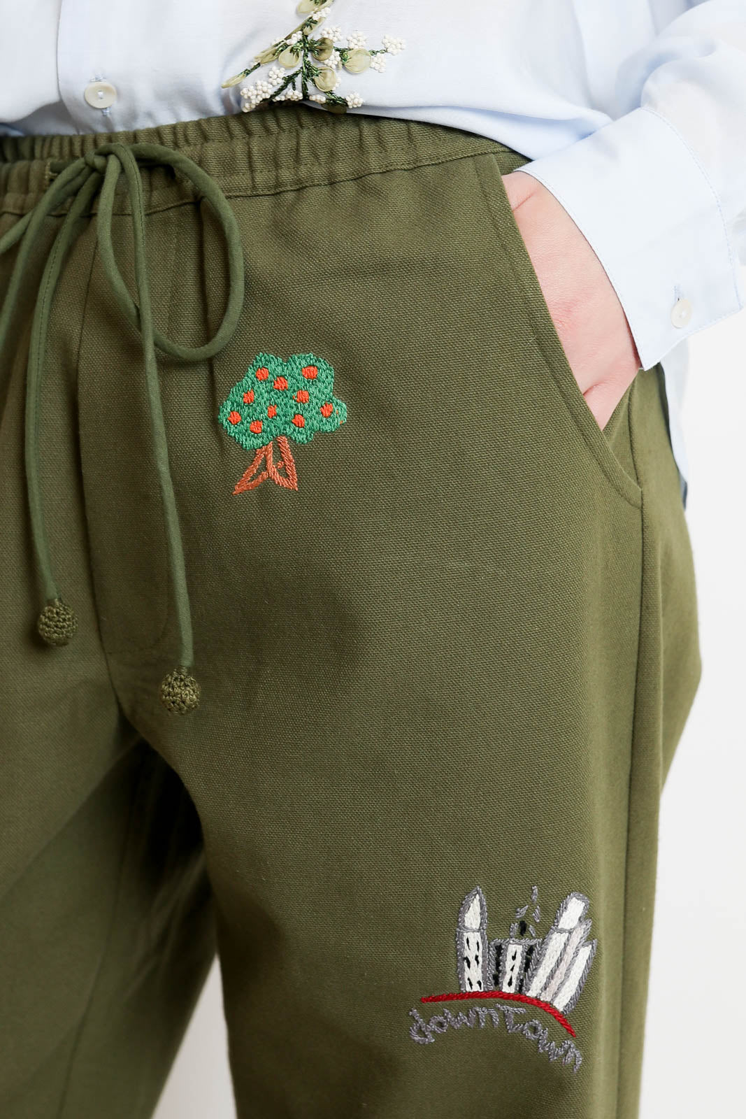 Baziszt, Hose Pasadena in Green Khaki