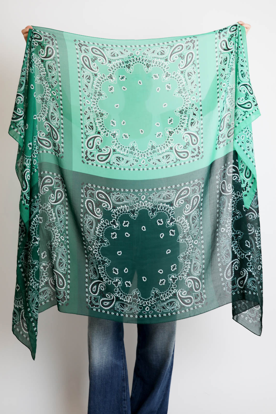 Destin, Schal Cot Pareo in Green