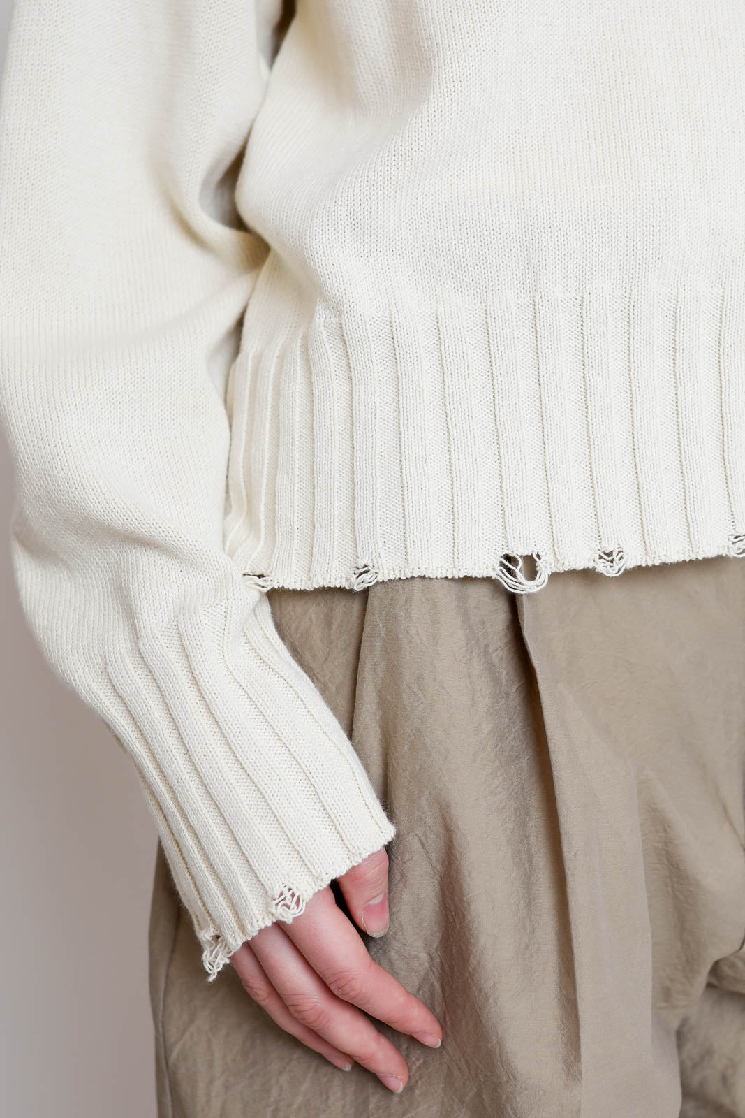 Atomo Factory, Cardigan aus Baumwolle in Panna