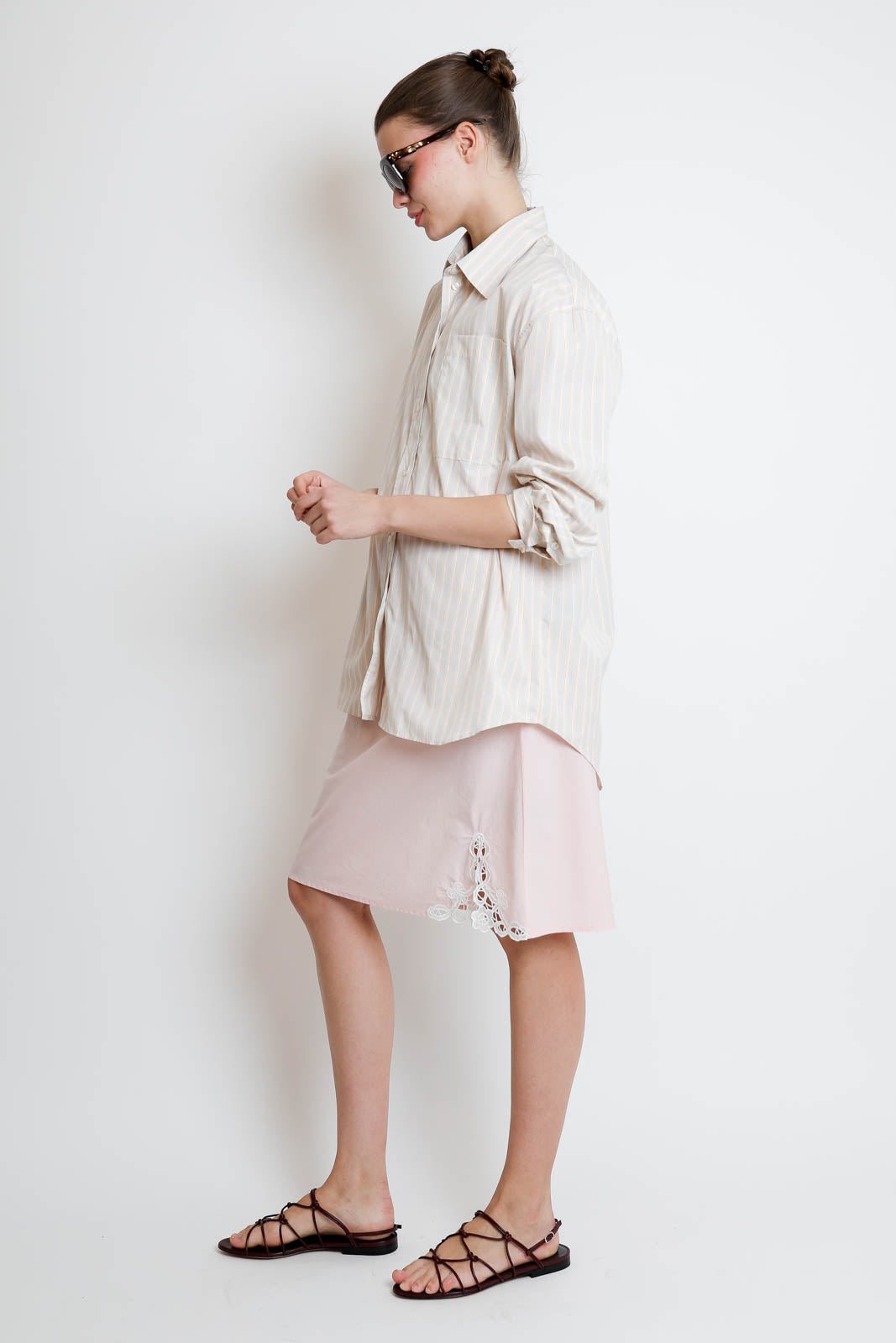 Soeur, Carlotta Blouse in Orange/Gray