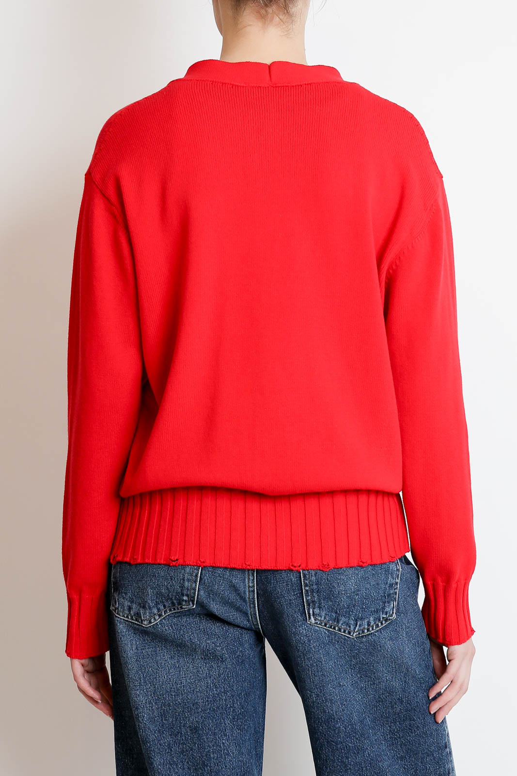 Atomo Factory, Cardigan aus Baumwolle in Rosso