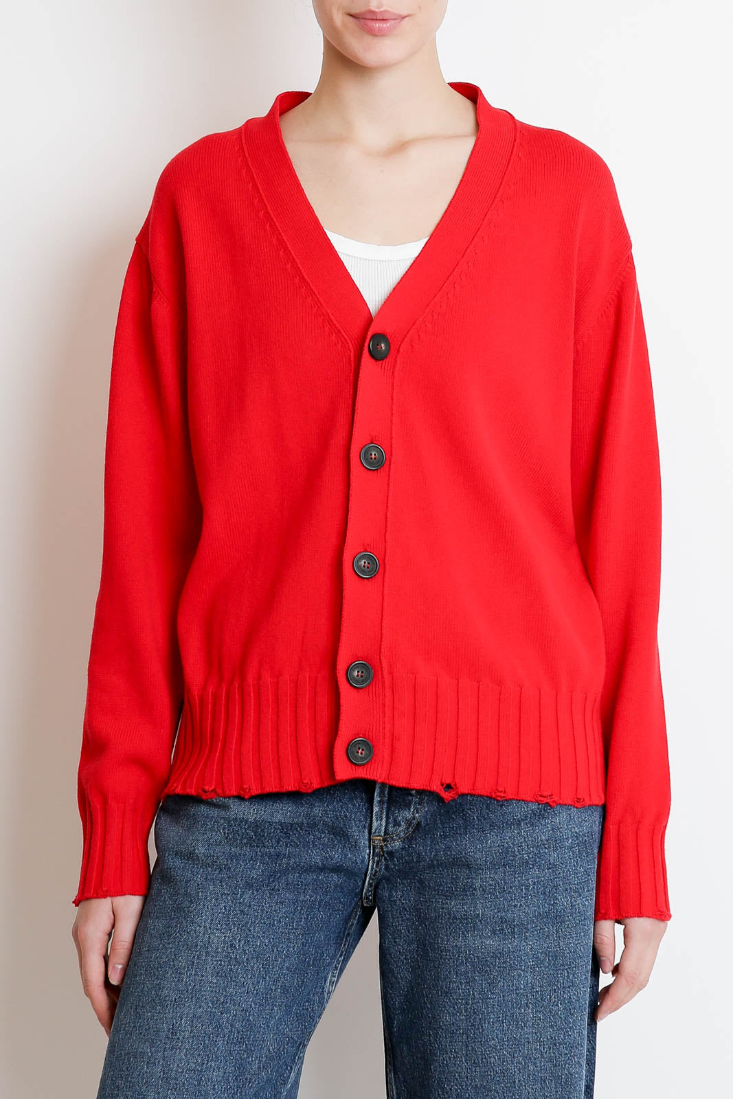 Atomo Factory, Cardigan aus Baumwolle in Rosso