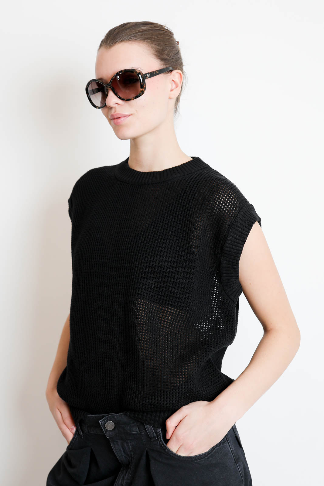 Atomo Factory, Veste aus Baumwolle in Schwarz