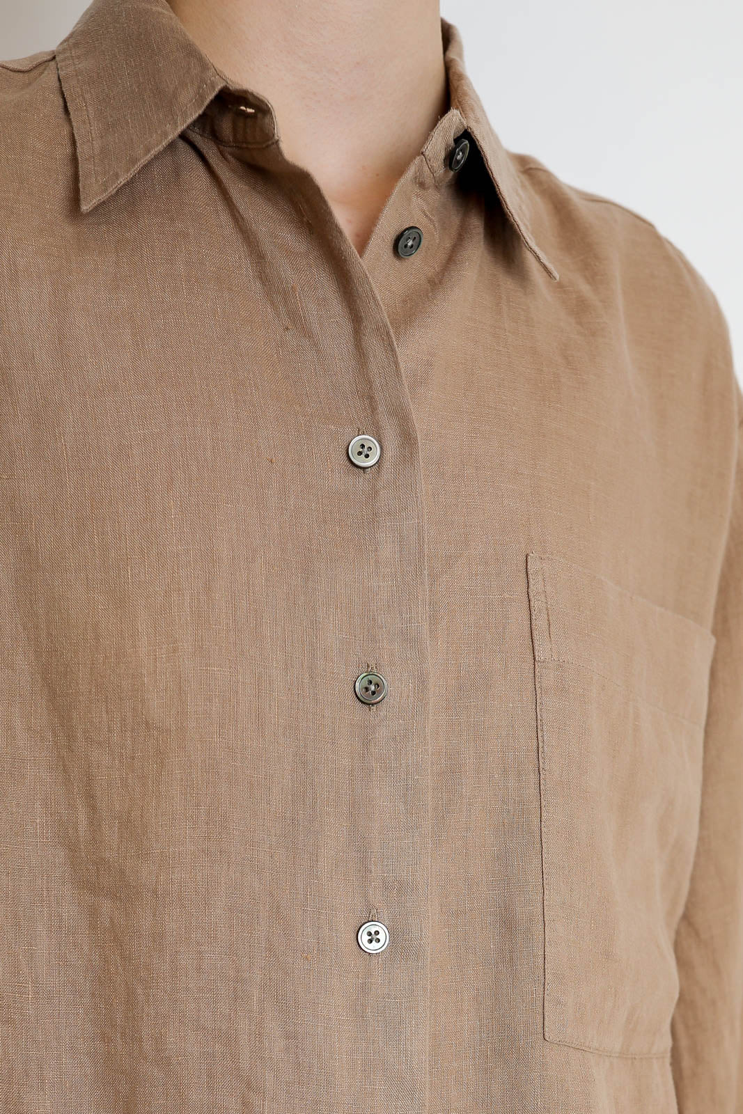 Zenggi, Bluse Washed Linen in Cafe au Lait