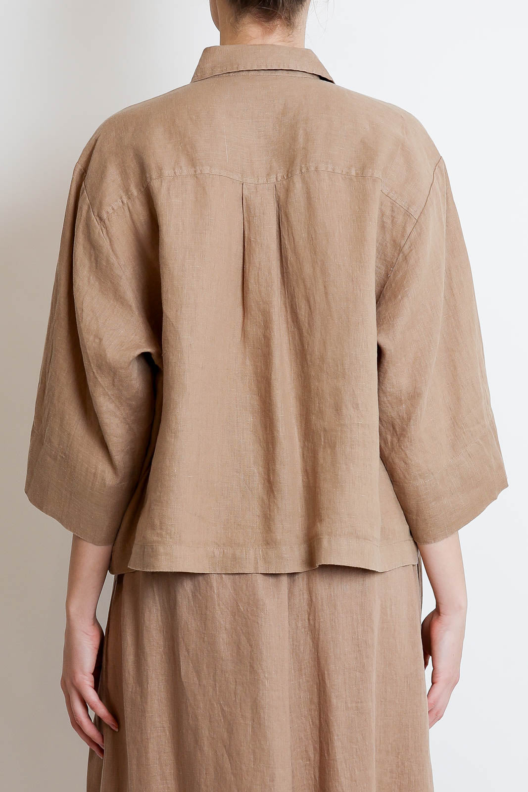 Zenggi, Bluse Washed Linen in Cafe au Lait