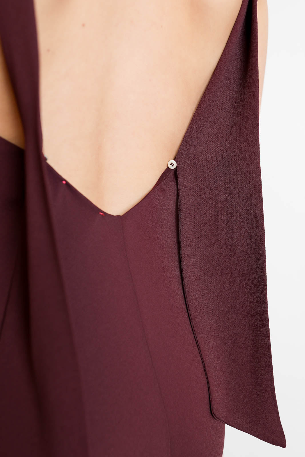 Forte-Forte, Kleid Crepe Marocaine in Ruby