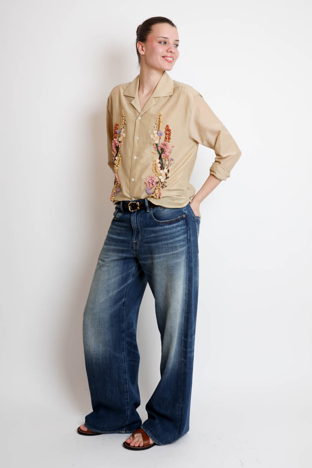 Baziszt, Bluse Beauly in Beige