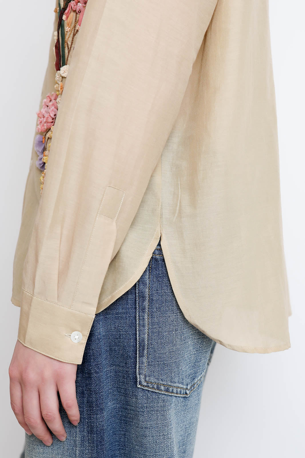 Baziszt, Bluse Beauly in Beige