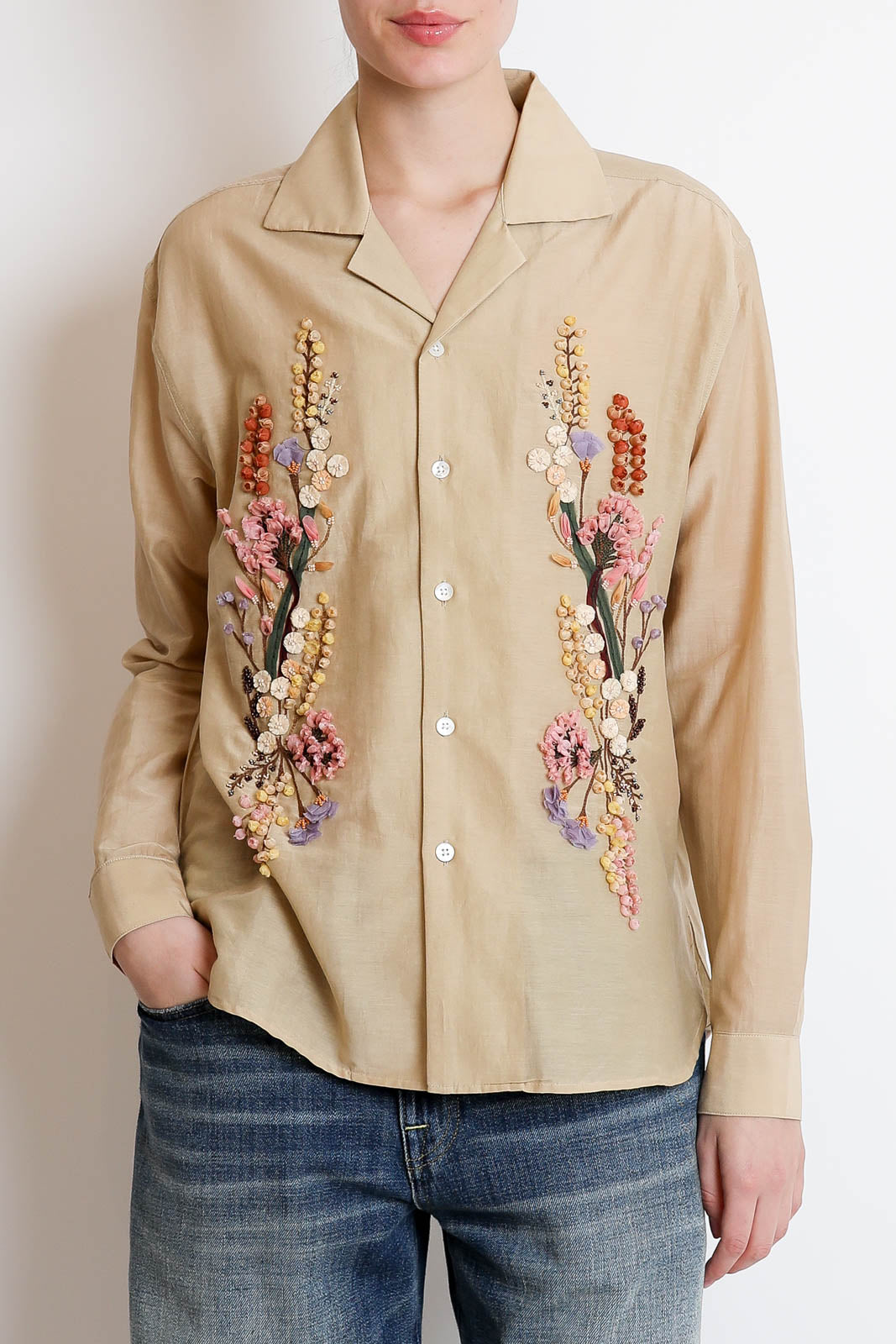 Baziszt, Bluse Beauly in Beige