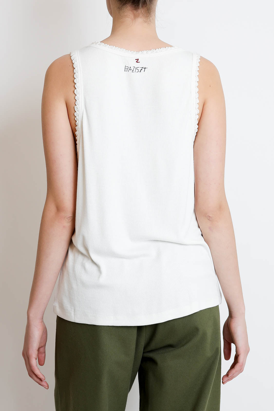 Baziszt, Tank Top Croquet in Weiss