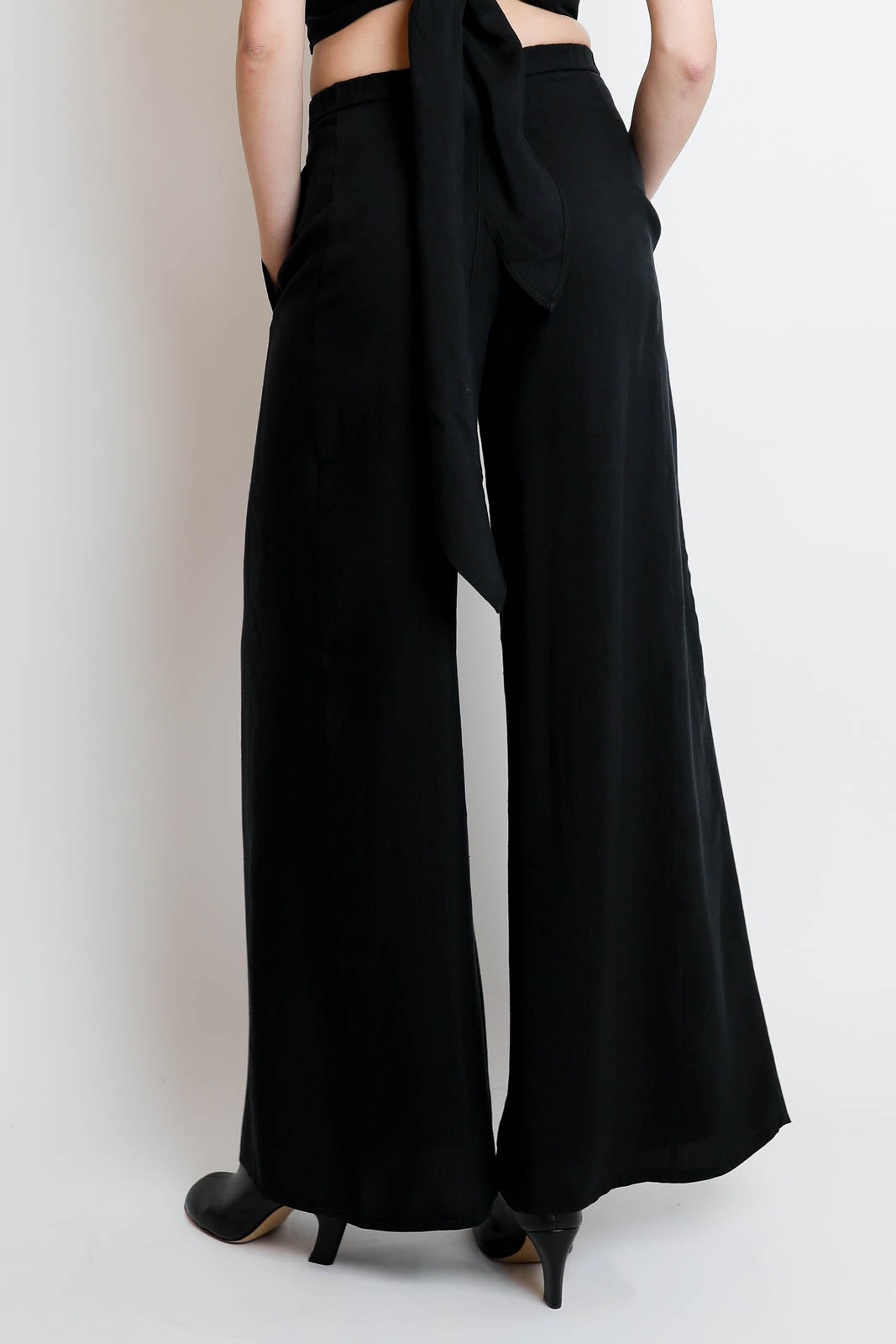 Forte-Forte, Hose Slubbed Linen in Schwarz