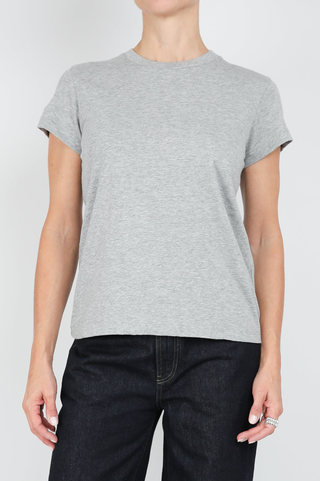 T-Shirt Melange Mini Boy in Grau