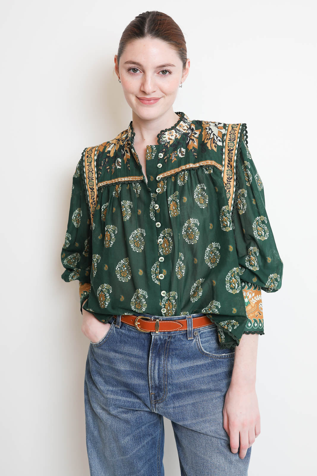 Farm Rio, Bluse Tayla in Ayla Green