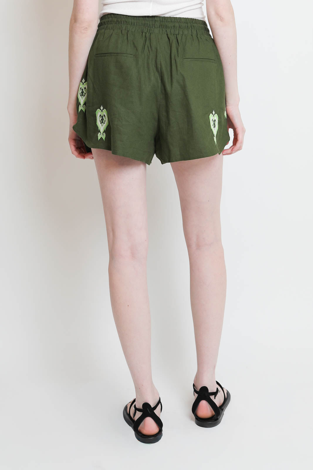 Farm Rio, Shorts Heart Tapestry in Grün