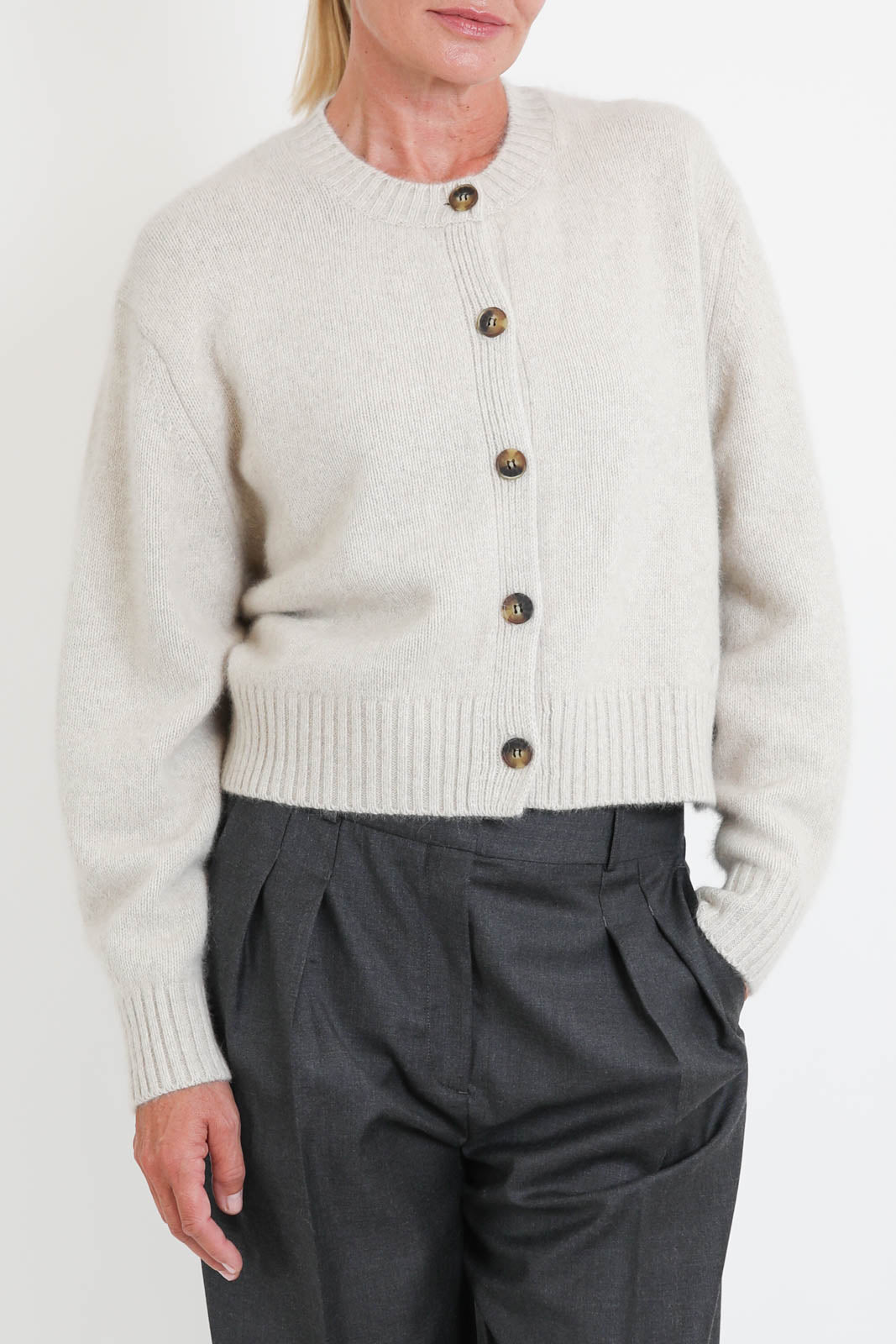 Loulou de Saison, Cardigan Remus in Stone Melange