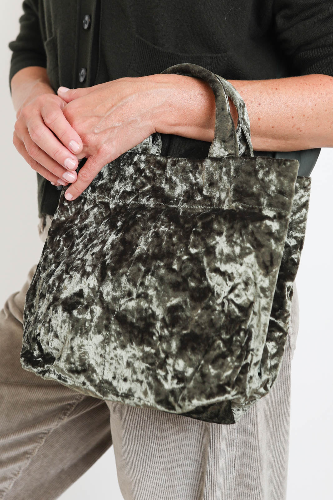 Zilla, " Bag " Velvet Dado in Khaki