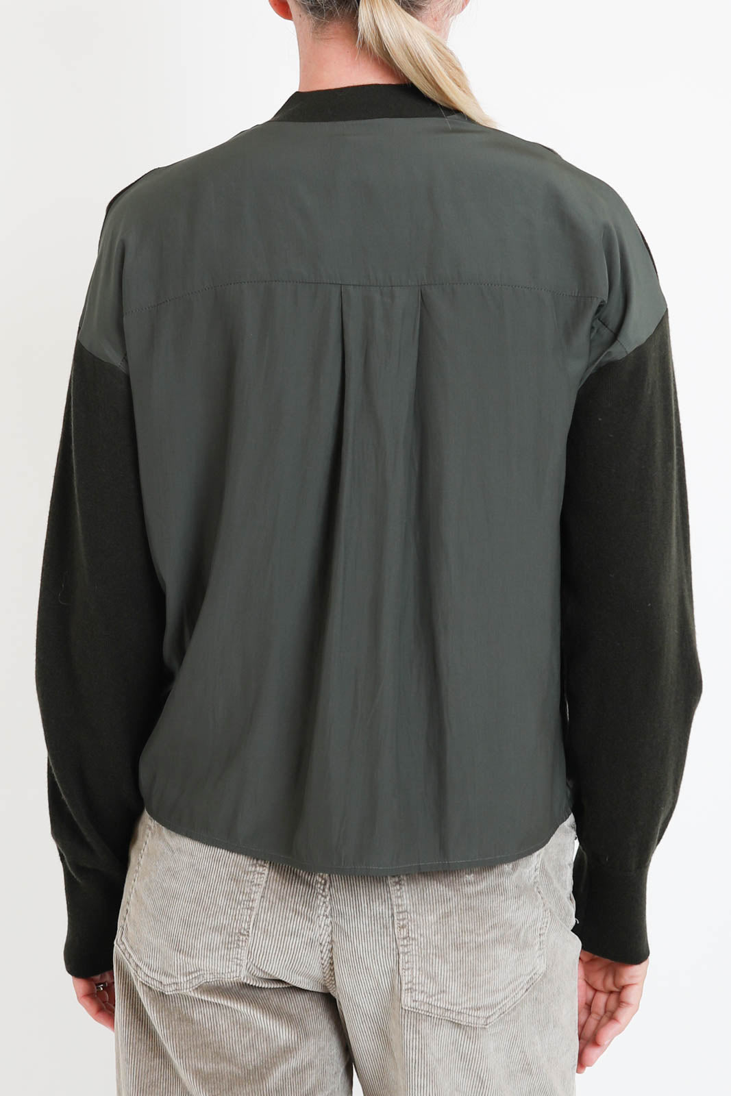 Zenggi, Cardigan Woven Mix in Pine Green