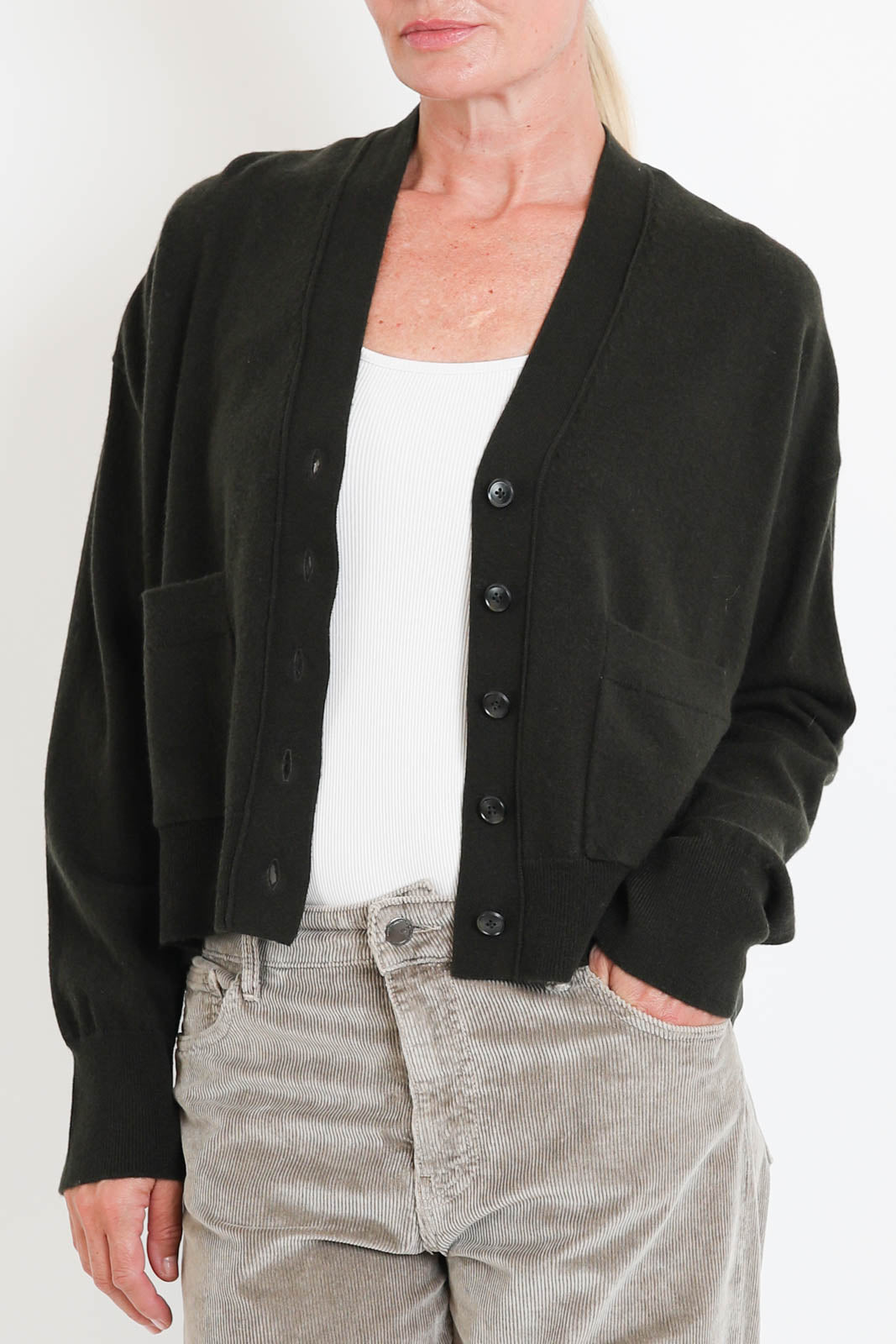 Zenggi, Cardigan Woven Mix in Pine Green