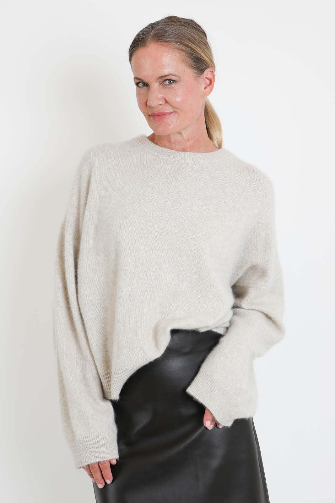 Loulou de Saison, Pullover Tristan in Stone Melange