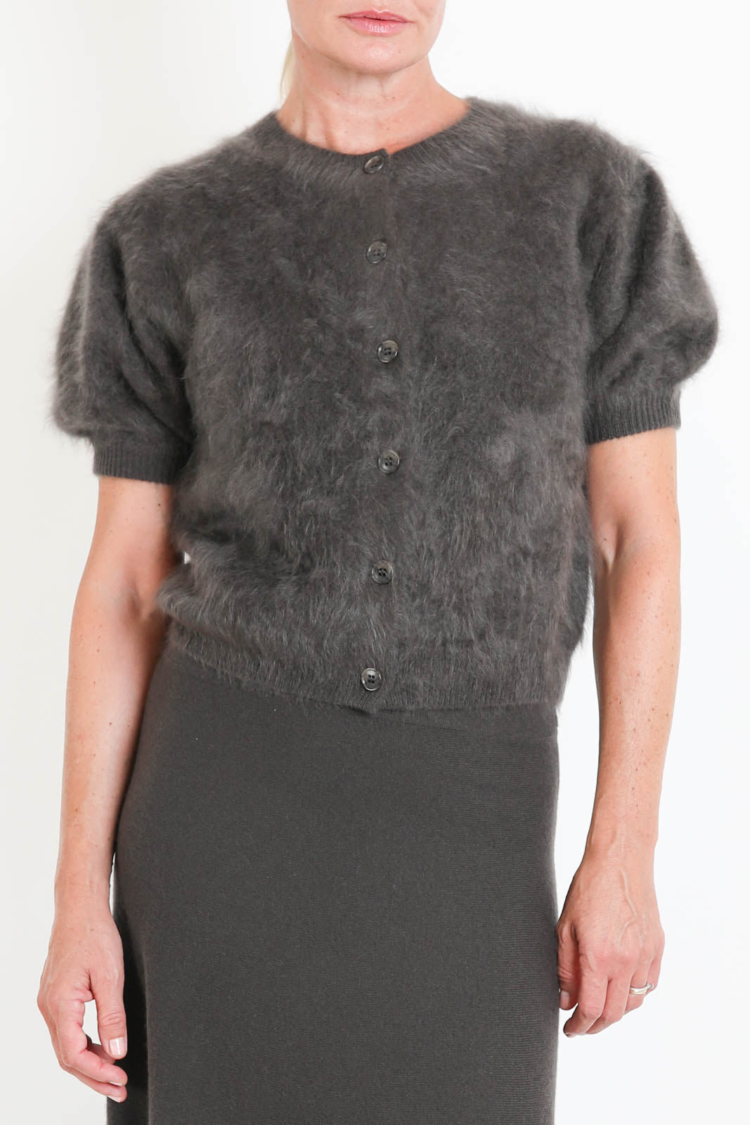  Lisa Yang, Cardigan Lucianne in Dark Fern Brushed