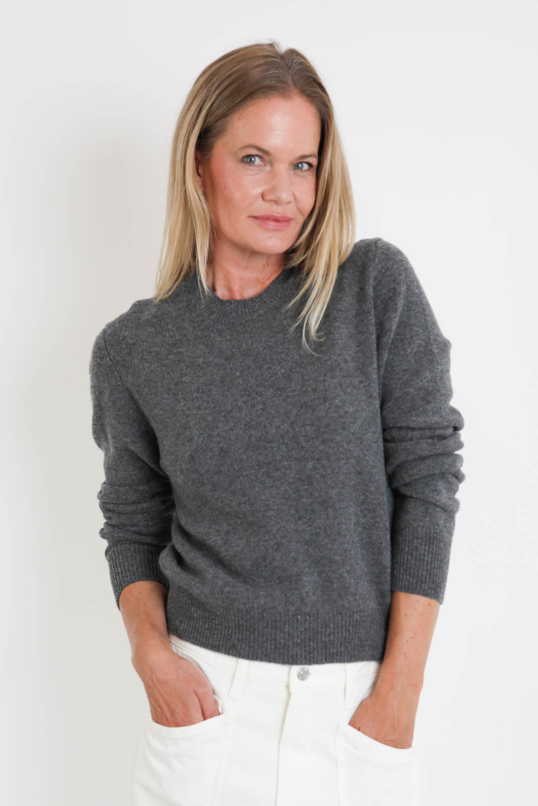 &Daughter, Pullover Sligo Crewneck in Derby Grey