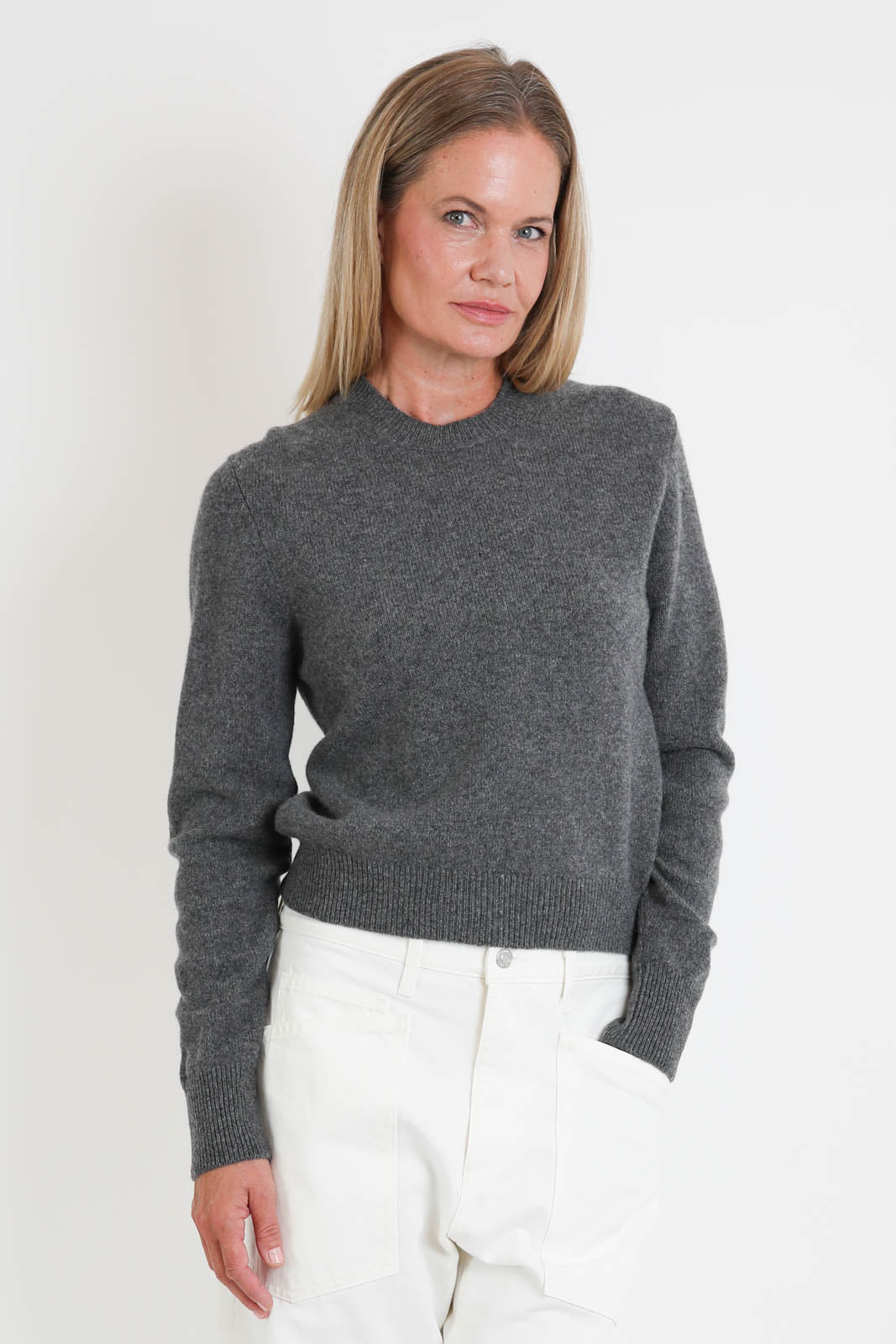 &Daughter, Pullover Sligo Crewneck in Derby Grey
