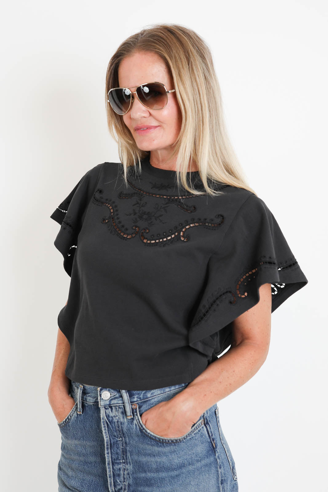 Marant Étoile, Top Eoline in Faded Black