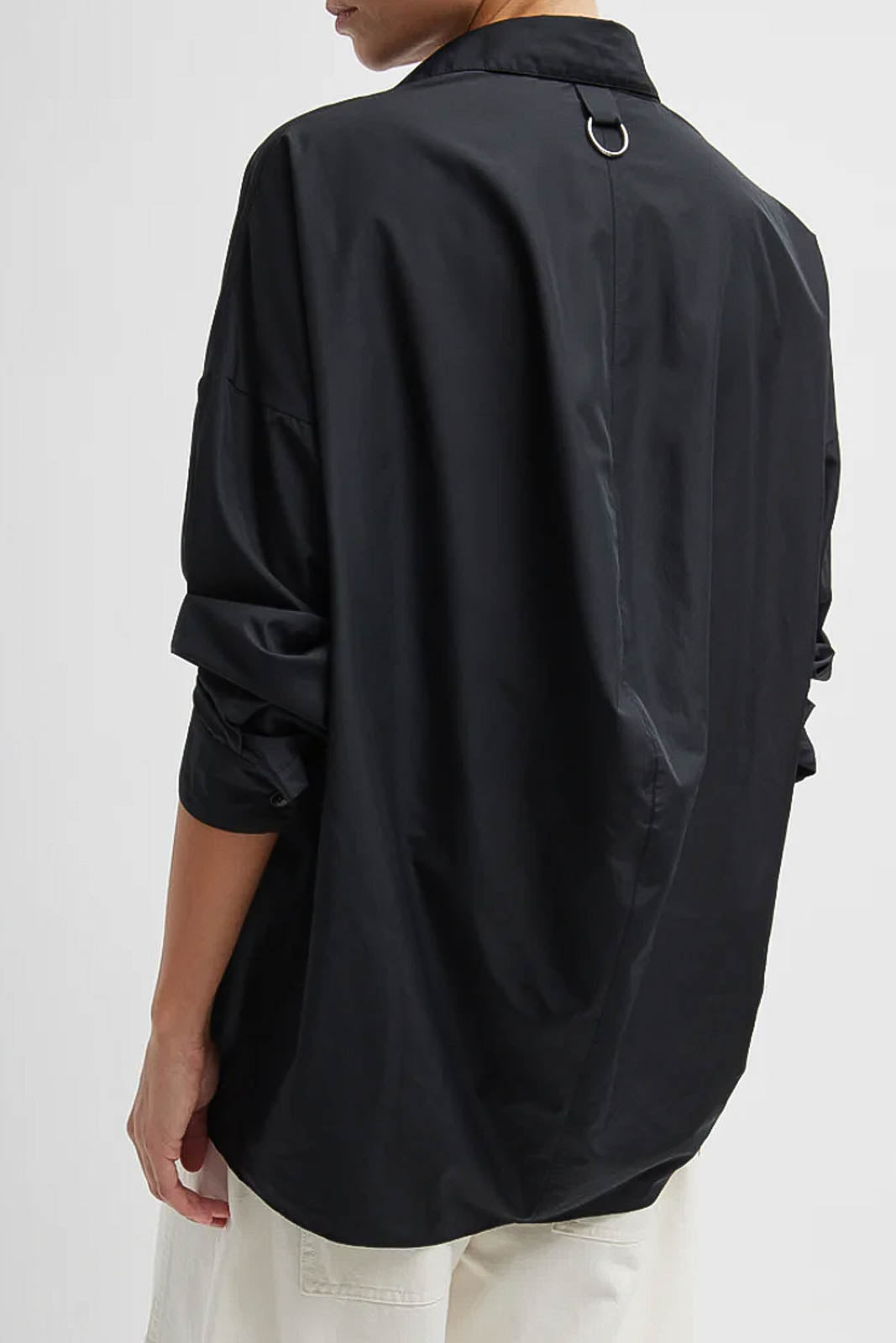 Bluse Sporty Nylon in Schwarz