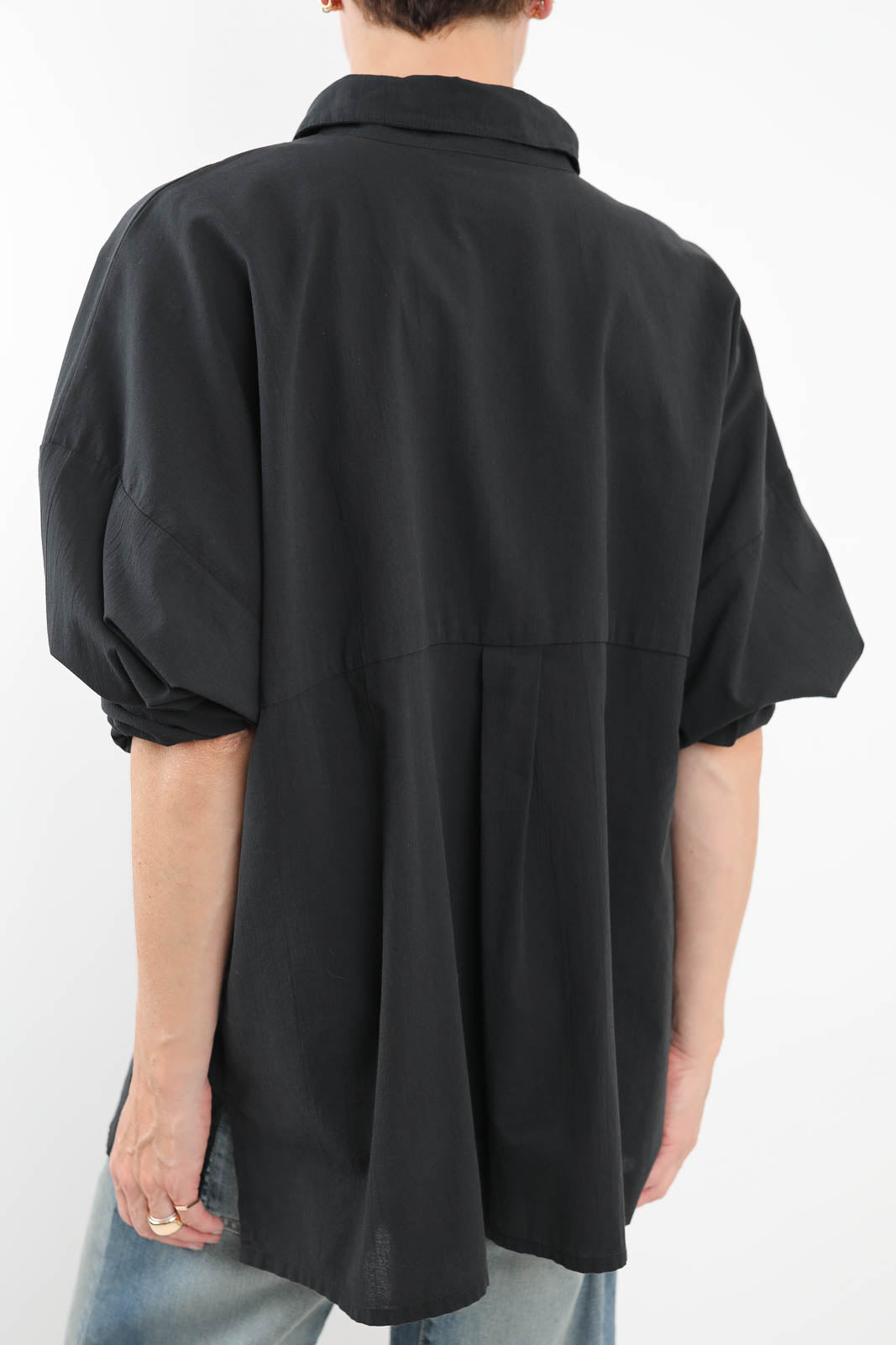 Bluse Atena Onda in Schwarz