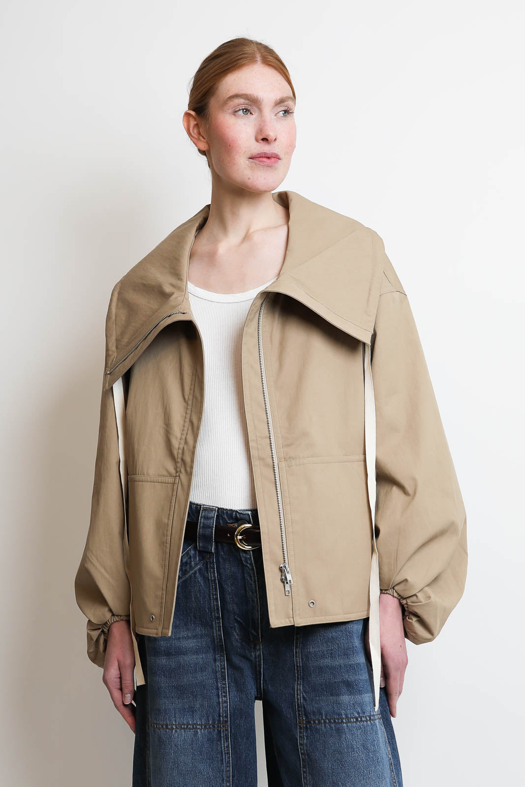 CO, Jacke Rolled Collar in Camel