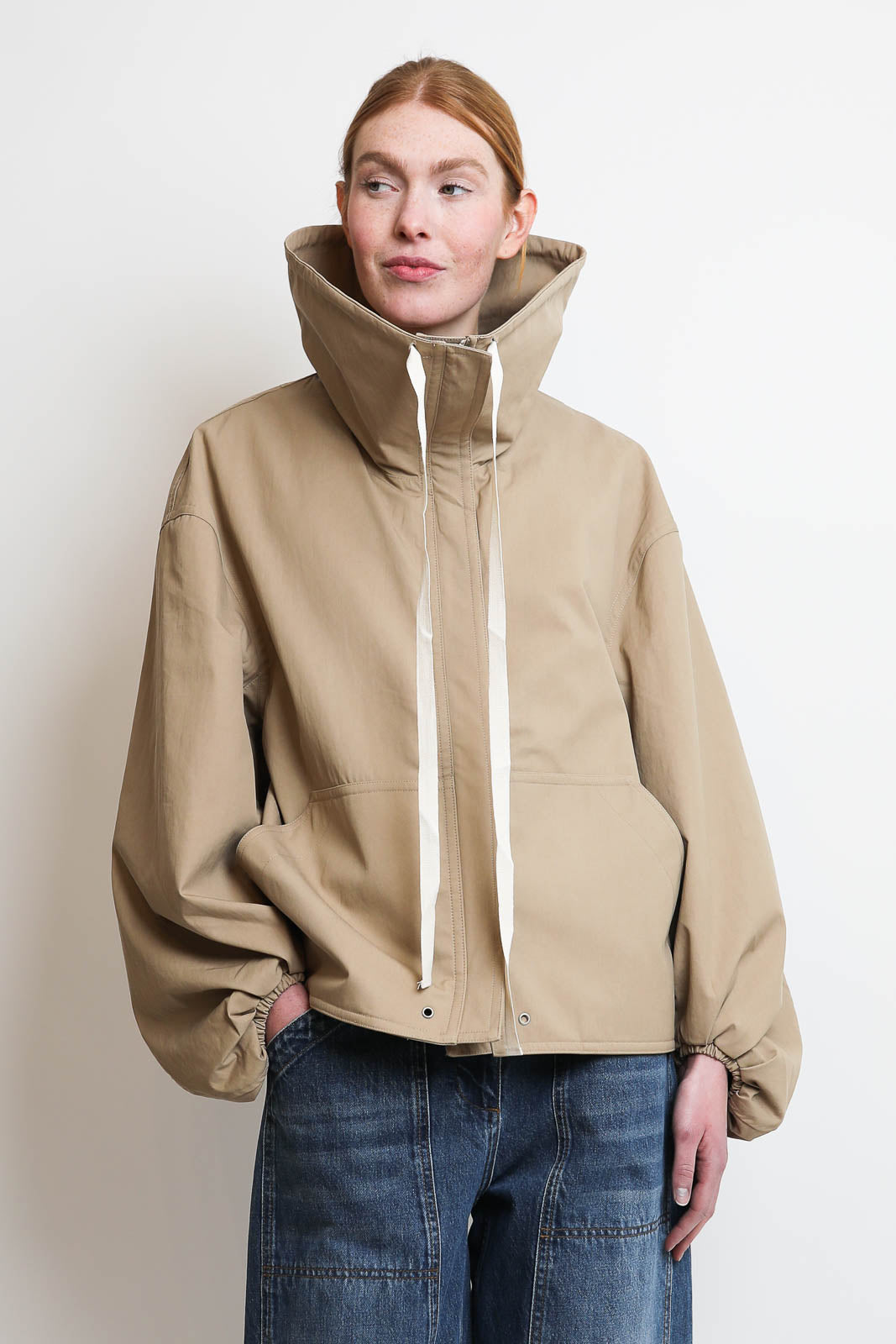 CO, Jacke Rolled Collar in Camel