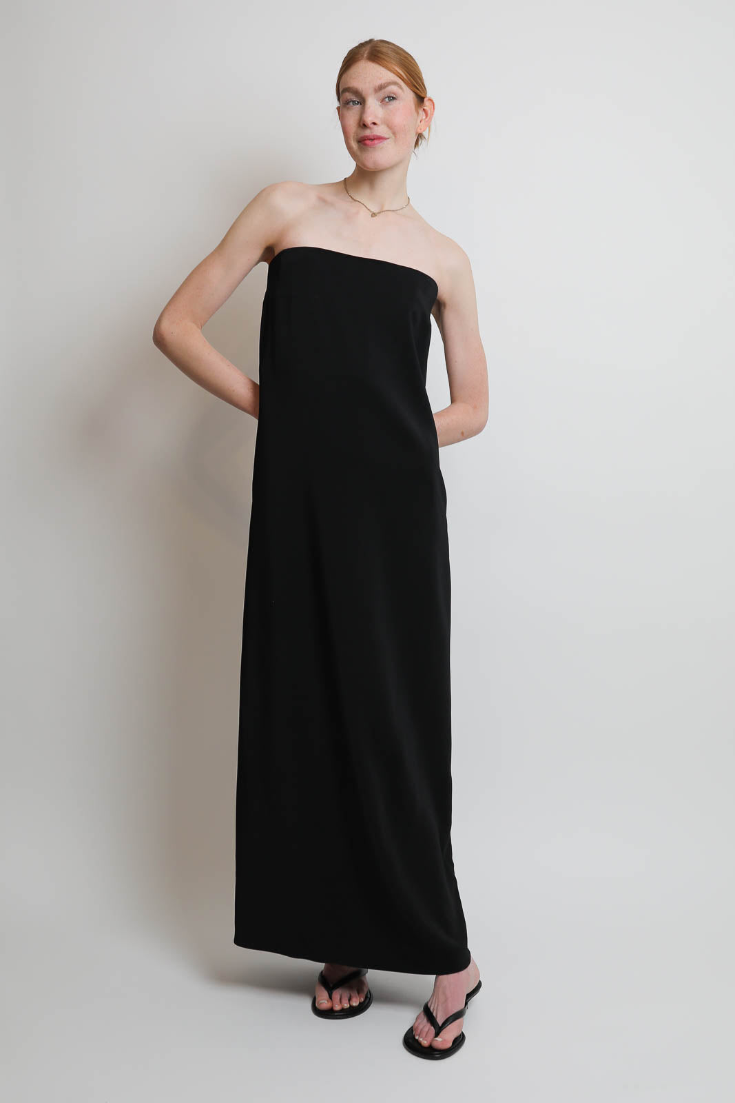 CO, Kleid Strapless in Schwarz