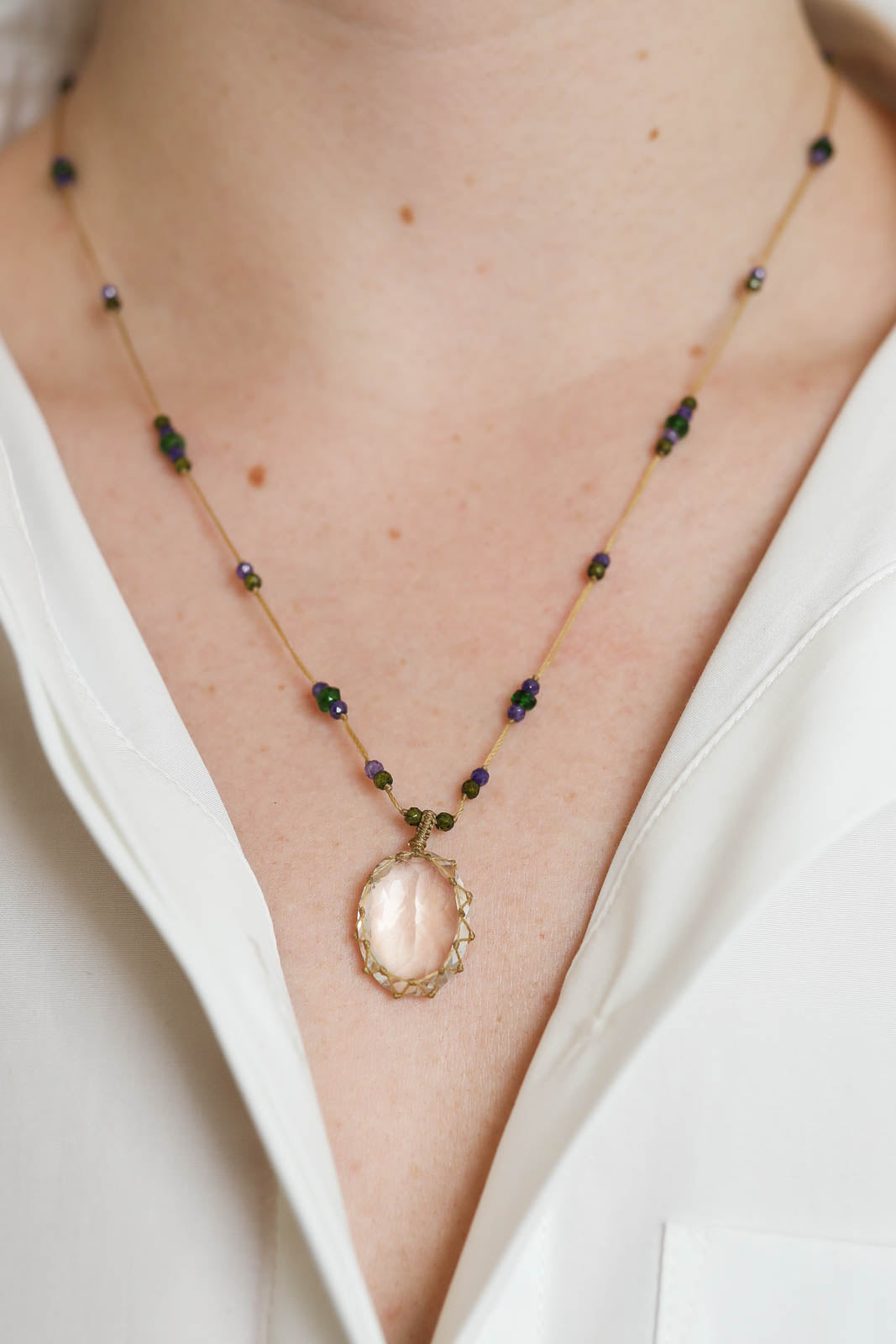 Sharing Bijoux, Halskette Tibet in Crystal Quartz