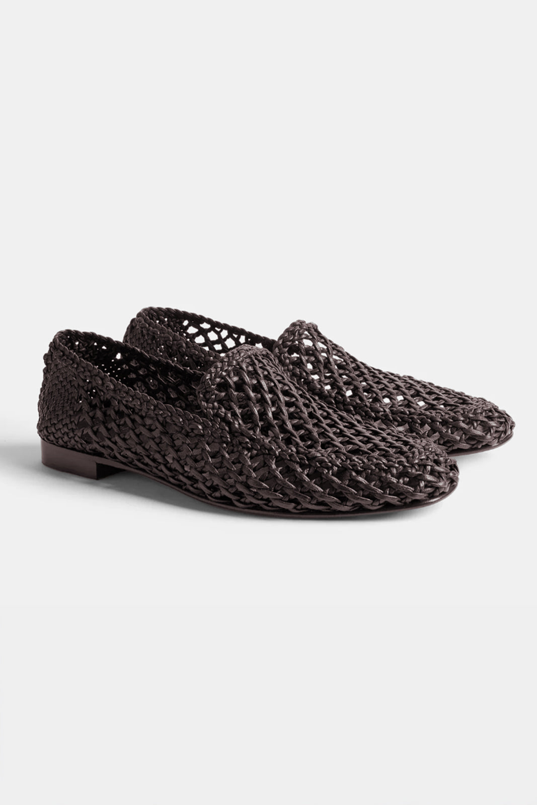 Le Monde Béryl, Soft Knotted Loafers in Chocolate