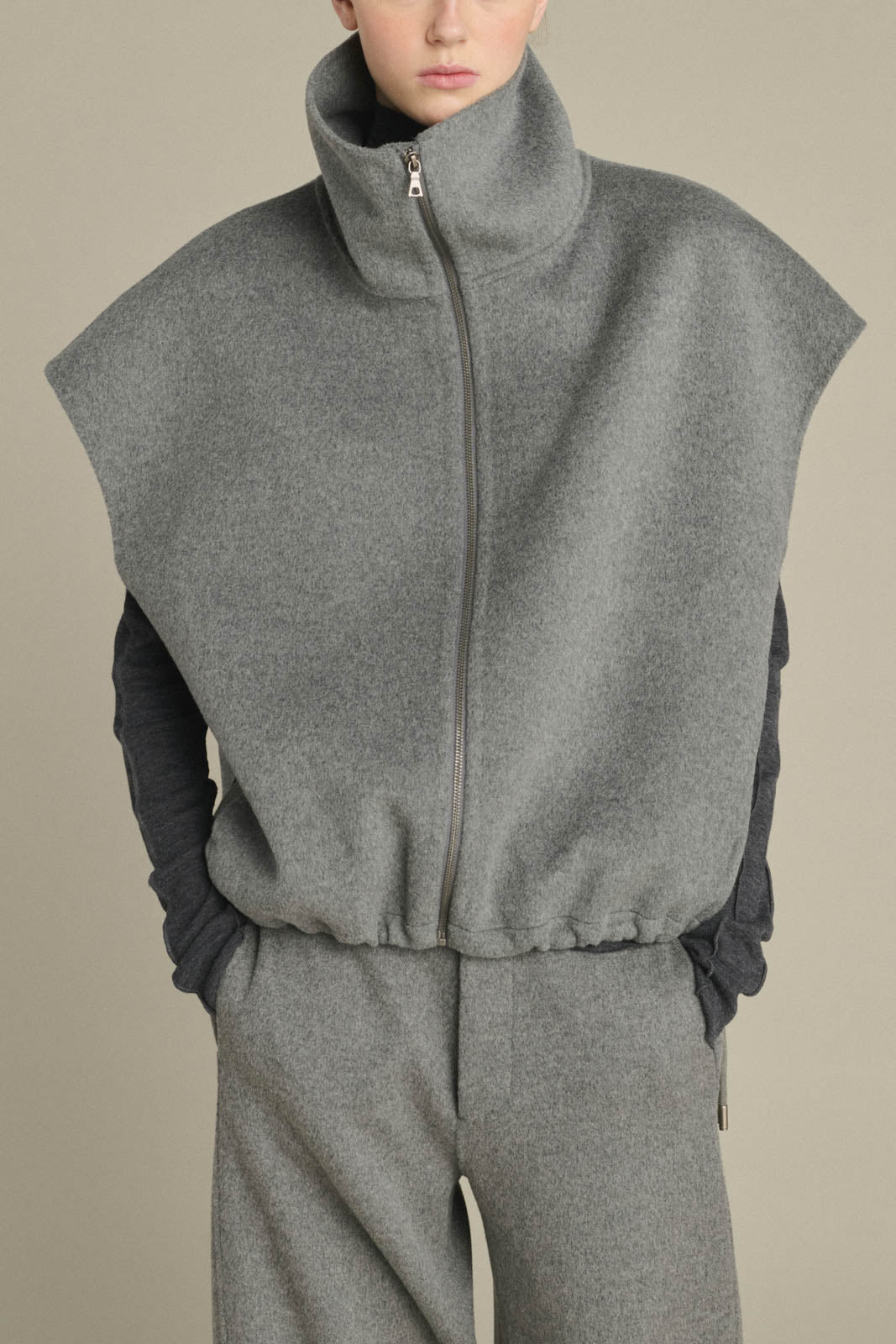 Soeur, Gilet Juno in Gris Clair