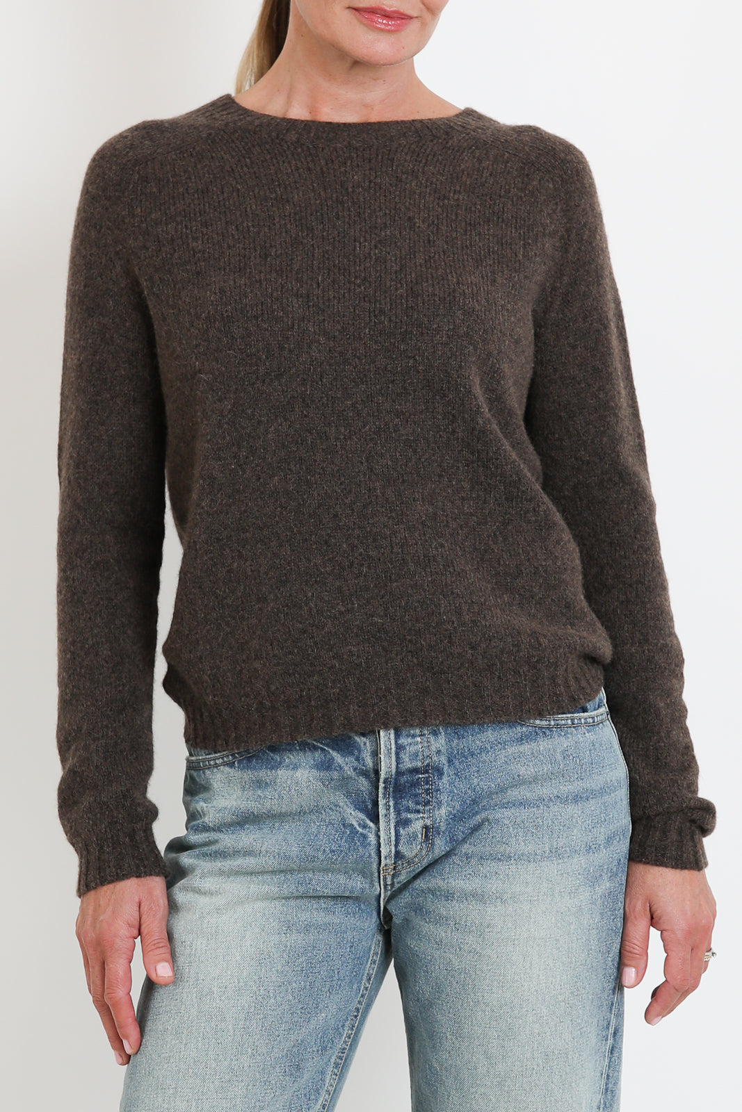 Roberto Collina, Pullover Knit Roundneck in Corteccia