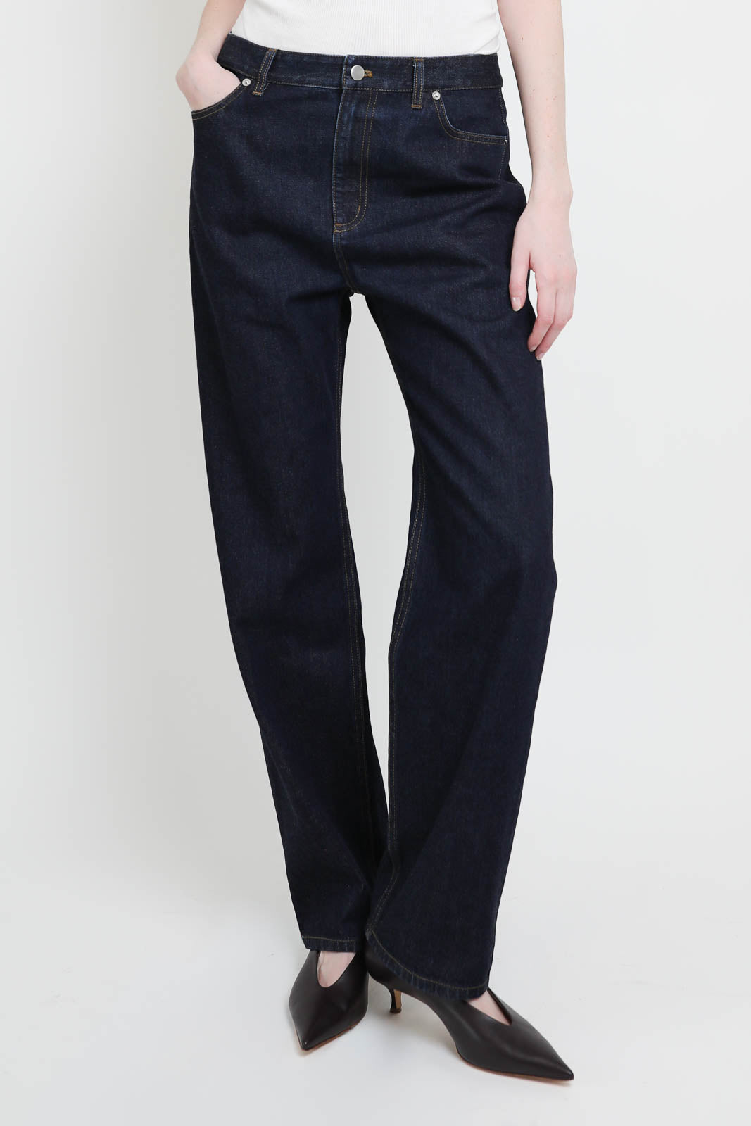 Tibi, Jeans Selvage Alec in Dark Denim
