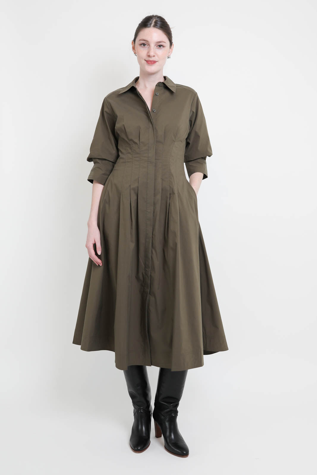 Simkhai Kleid Jazz in Faded Olive
