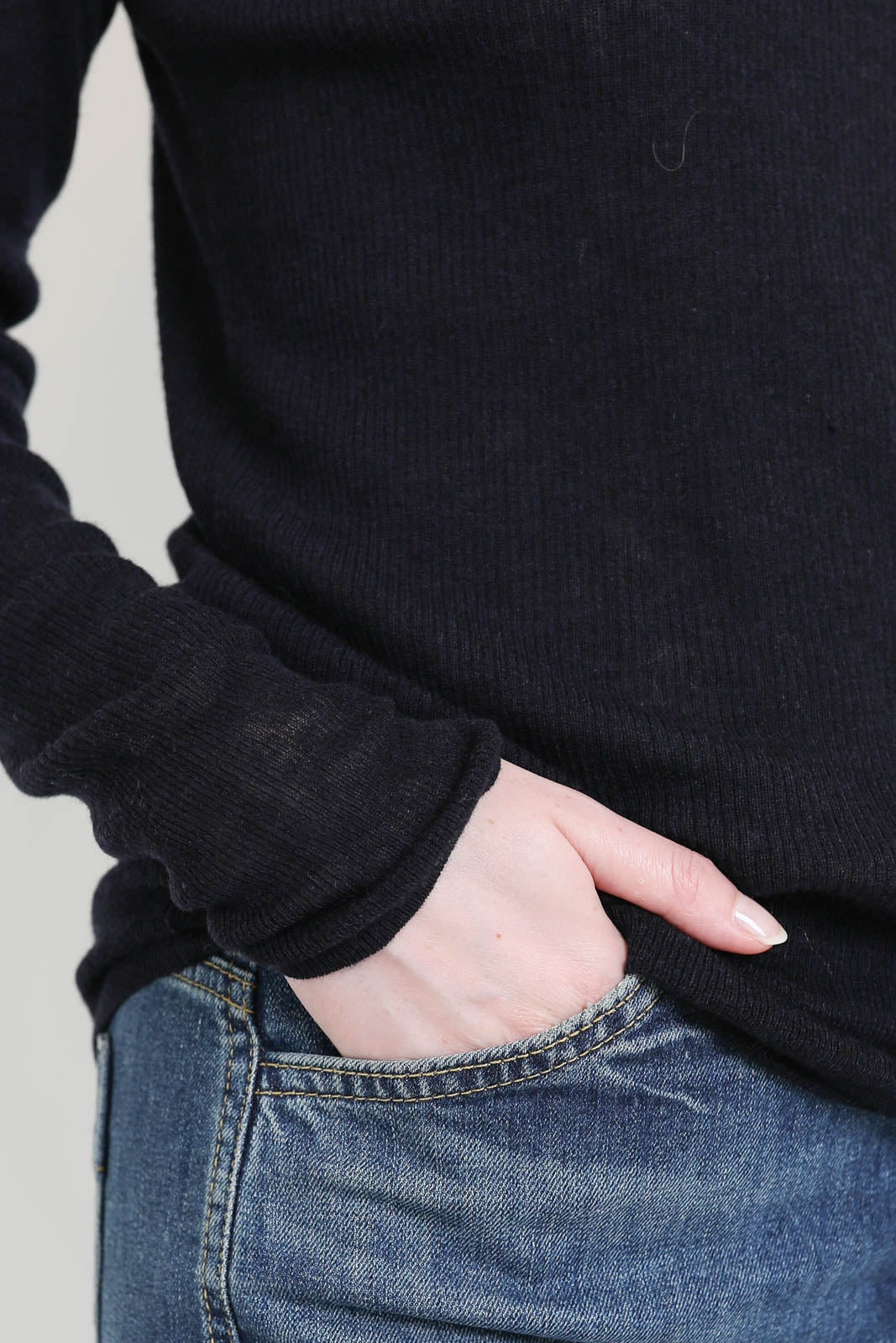 Pullover aus Wolle in Navy