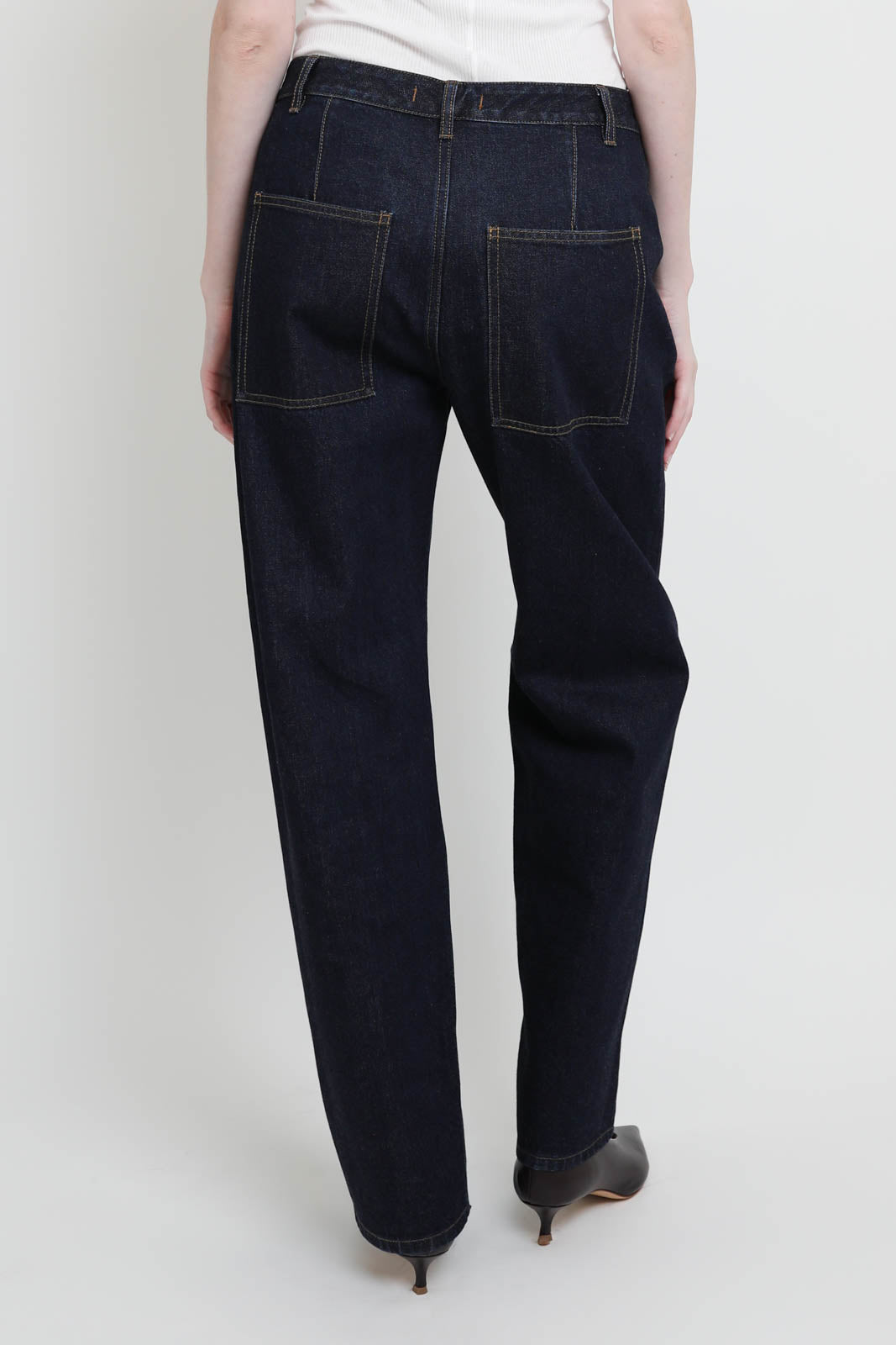 Tibi Jeans Selvage Alec in Dark Denim