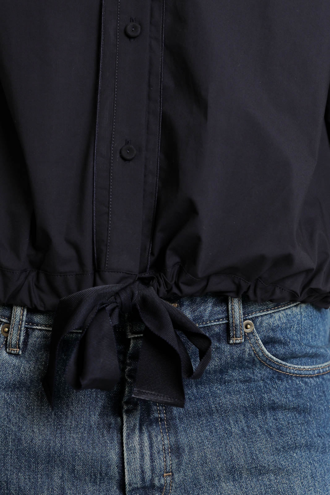 Forte-Forte_Bluse Popline Half Sleeve in Notte