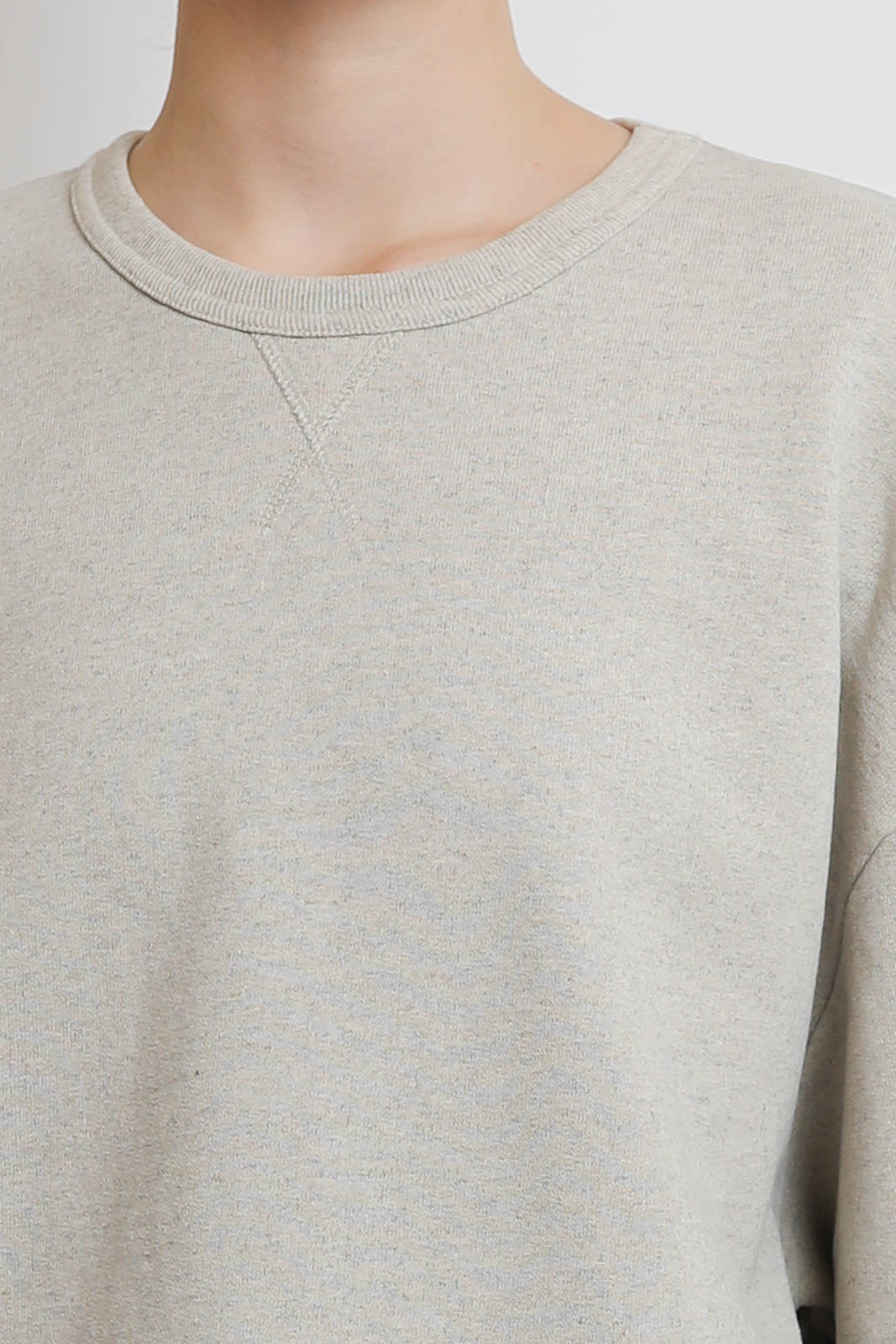 Soeur_Pullover mit kurzen Ärmeln Iksan in Beige Chine