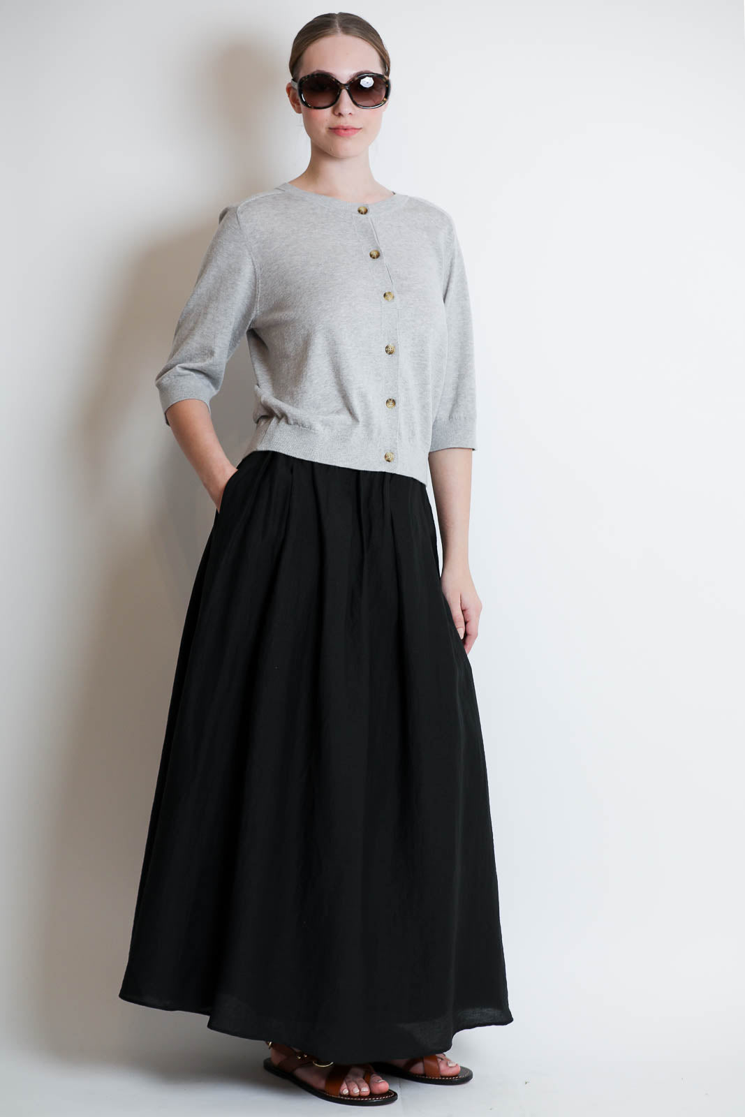 Cardigan Cash in Light Grey Melange