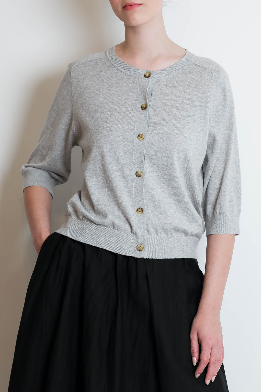Cardigan Cash in Light Grey Melange
