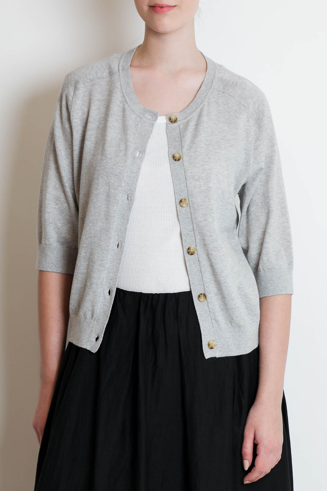 Cardigan Cash in Light Grey Melange